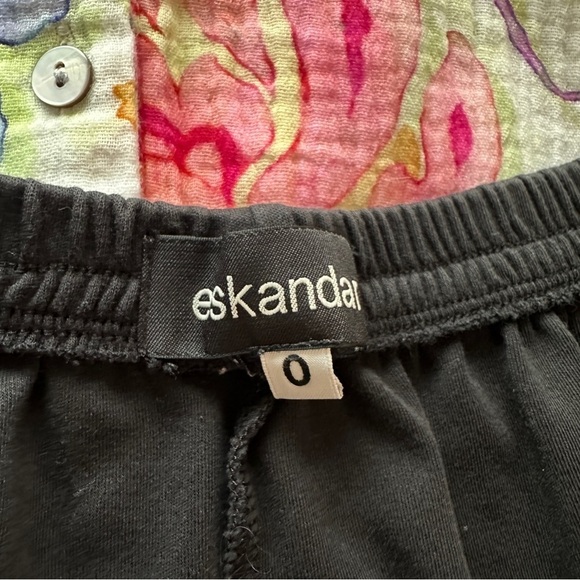 Eskandar Pima Cotton Pull On Wide Leg Pants Size O Fits a L - Picture 4 of 7
